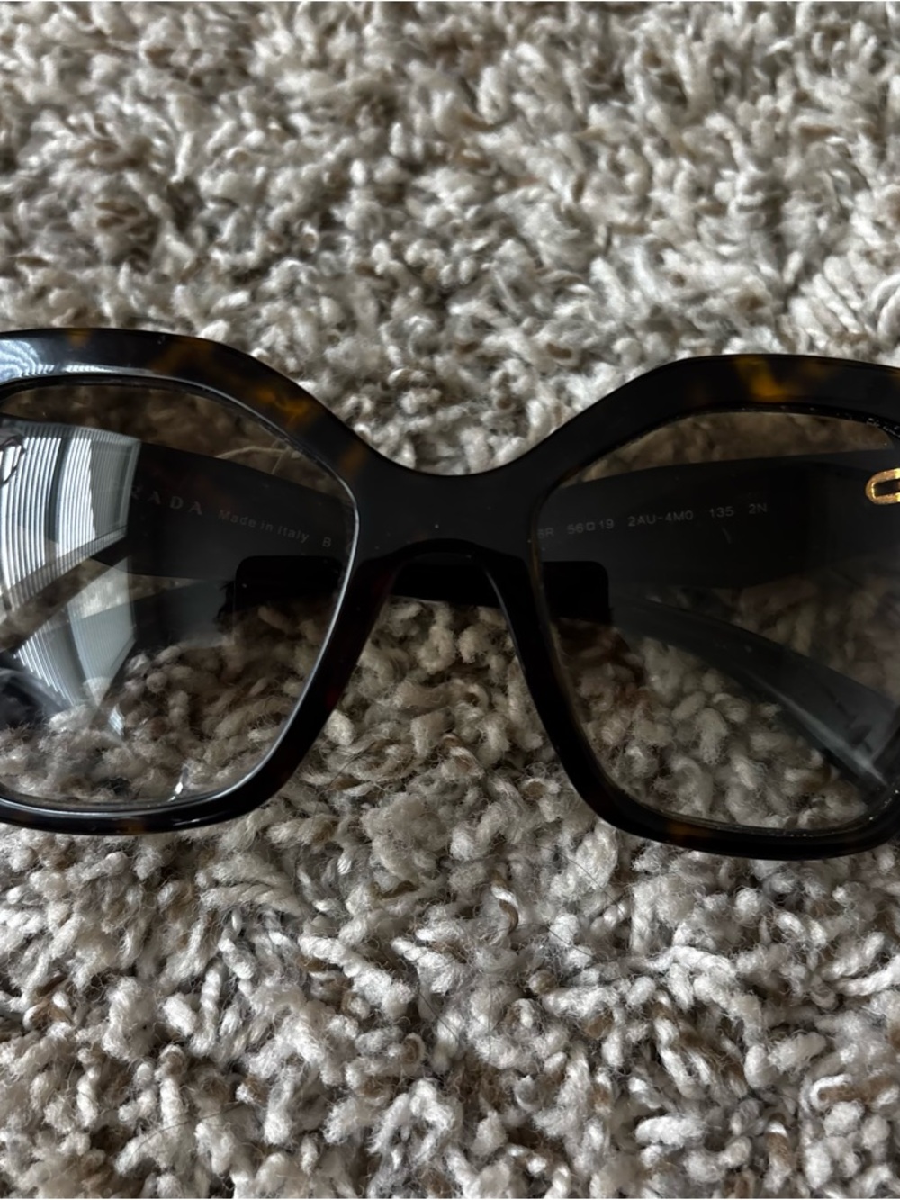 Prada brown heritage jackee O Oversized Gradient Sunglasses authentic no case - Picture 10 of 10